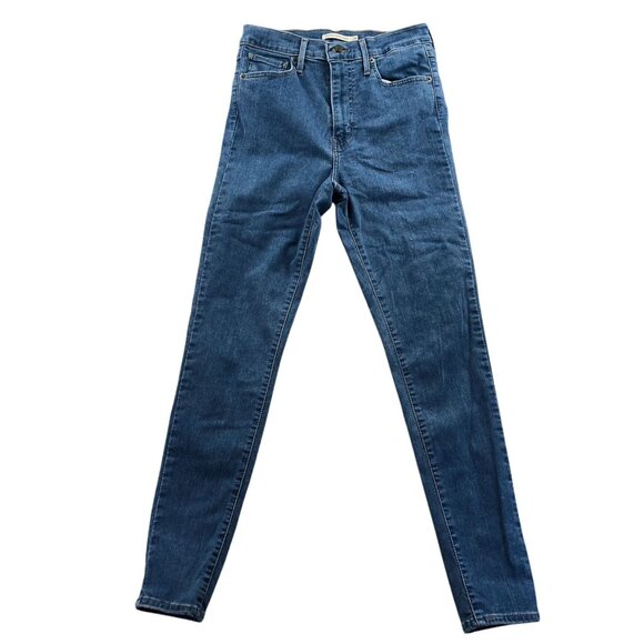 Levis Womens Jeans Size 29 Mile High Super Skinny Leg Ankle Blue Denim Casual - Picture 1 of 14